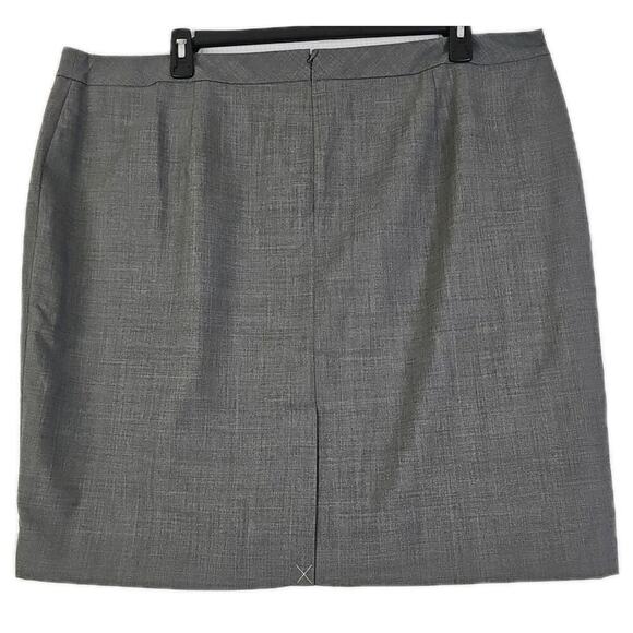 Lands' End Outfitters ~ LWoman Plus Size 22W~ Gray Wool A-Line Pensil Skirt NWOT - Picture 8 of 12